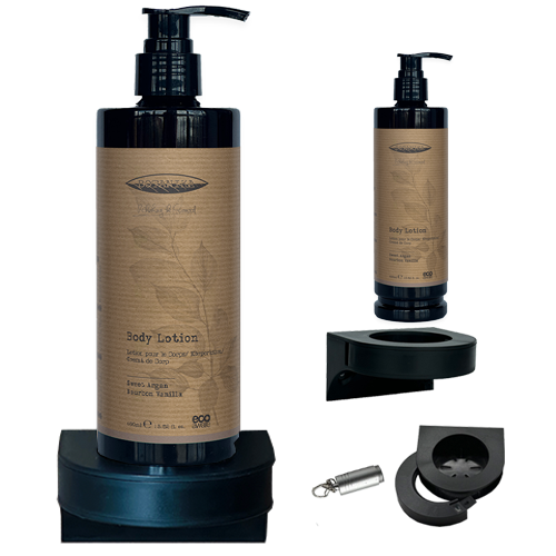 2 x 400ml | Body Lotion | Starter Kit | Inc. Holder, Magnet key & Wall Fixings